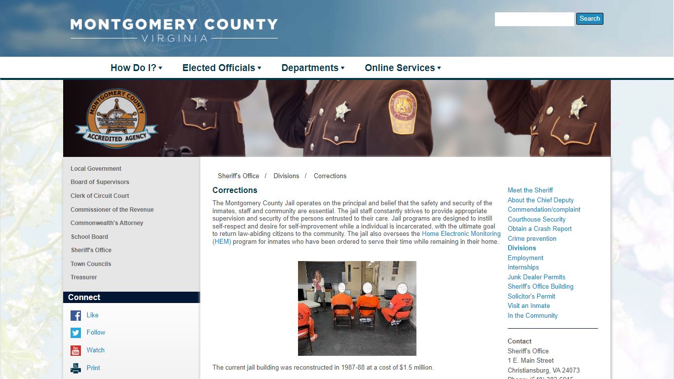 Corrections - Montgomery County, VA