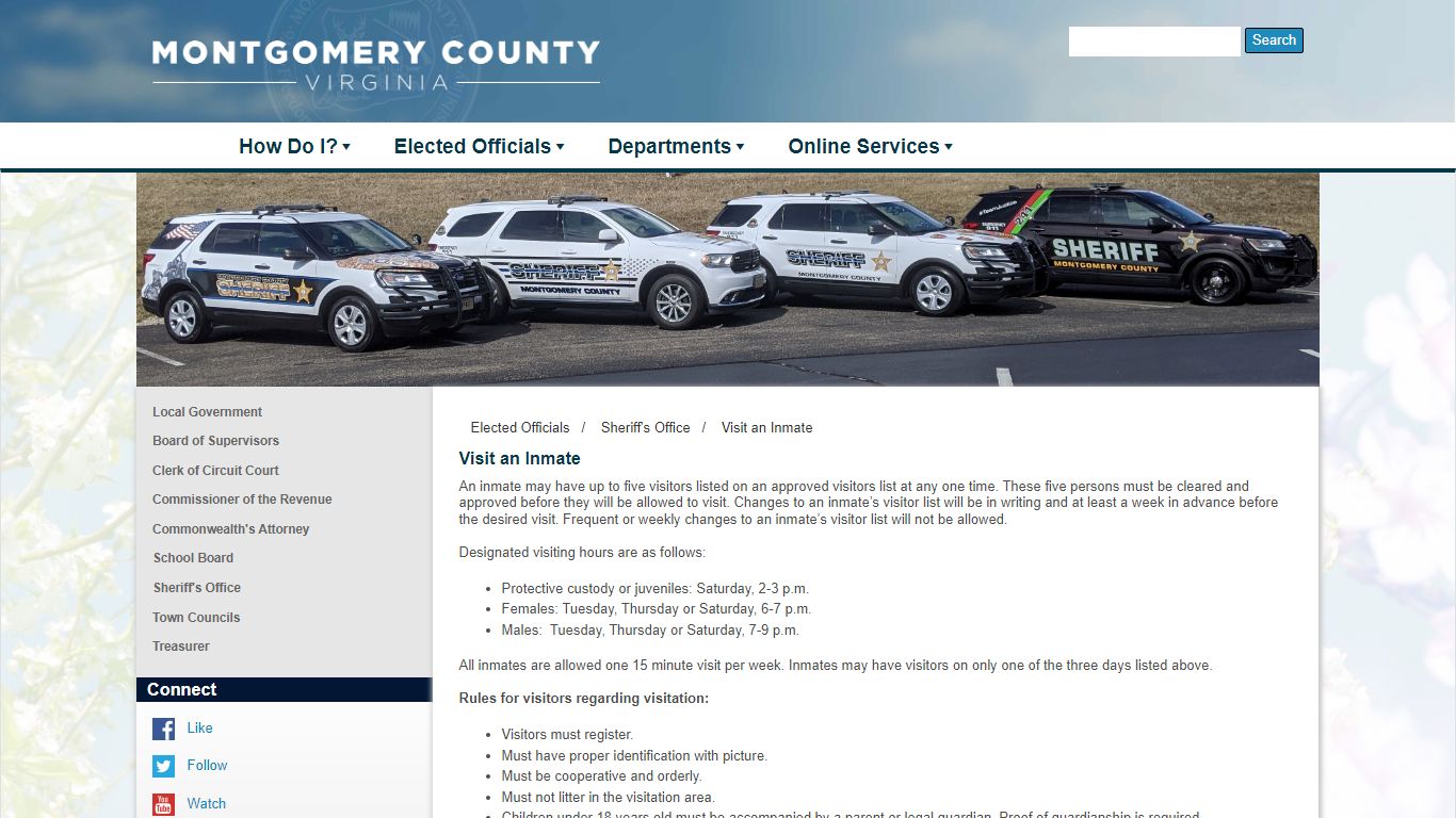 Visit an Inmate - Montgomery County, VA